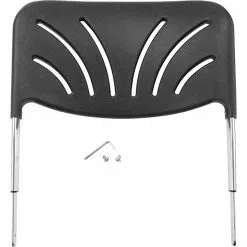 National Public Seating NPS 6600 Series Armless Blow-Molded Plastic 22" Ergonomic Z Stool With Backrest, Steel, Black (6622B) -Office Chairs Sale sp135113110 s7