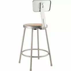 National Public Seating NPS 6200 Series Armless Wood 24 Inch Stool With Backrest, Gray (6224B) -Office Chairs Sale sp135113483 s7
