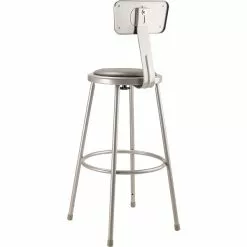 National Public Seating NPS 6400 Series Armless Vinyl Padded 30 Inch Stool With Backrest, Vinyl, Gray (6430B) -Office Chairs Sale sp135113561 s7