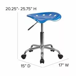 Flash Furniture Vibrant Tractor Seat And Chrome Stool, Blue -Office Chairs Sale sp137082394 s7