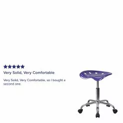 Flash Furniture Vibrant Tractor Seat And Chrome Stool, Violet -Office Chairs Sale sp137082402 s7