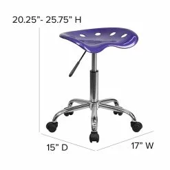 Flash Furniture Vibrant Tractor Seat And Chrome Stool, Violet -Office Chairs Sale sp137082405 s7