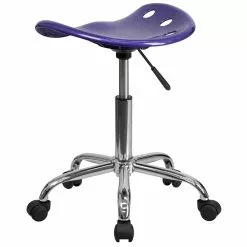 Flash Furniture Vibrant Tractor Seat And Chrome Stool, Violet -Office Chairs Sale sp137082406 s7