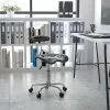 Flash Furniture Elliott Armless Plastic And Chrome Task Office Chair With Tractor Seat, Black And Chrome (LF214BLACK)