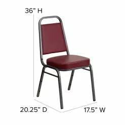 Flash Furniture HERCULES Series Vinyl Trapezoidal Banquet Stack Chair, Burgundy (4FDBHF1SVBY) -Office Chairs Sale sp137085386 s7