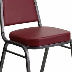Flash Furniture HERCULES Series Vinyl Trapezoidal Banquet Stack Chair, Burgundy (4FDBHF1SVBY) -Office Chairs Sale sp137085391 s7