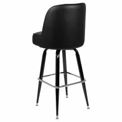 Flash Furniture 42.5"H Vinyl Seat, Metal Bar Stool, Black (XUF125) -Office Chairs Sale sp137085649 s7