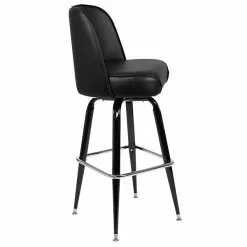 Flash Furniture 42.5"H Vinyl Seat, Metal Bar Stool, Black (XUF125) -Office Chairs Sale sp137085651 s7