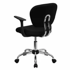 Flash Furniture Beverly Ergonomic Mesh Swivel Mid-Back Padded Task Office Chair, Black (H2376FBKARMS) -Office Chairs Sale sp137086236 s7