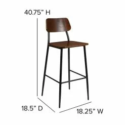 Flash Furniture Industrial Steel 30" Barstool, Gunmetal (XUDG60725B) -Office Chairs Sale sp137086340 s7