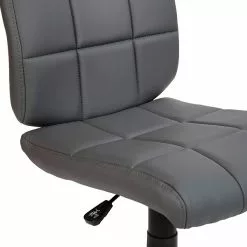 Flash Furniture Clayton Armless Vinyl Swivel Mid-Back Quilted Task Office Chair, Gray (GO16911GY) -Office Chairs Sale sp137086965 s7