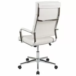 Flash Furniture Hansel LeatherSoft Swivel High Back Executive Office Chair, White (BT20595H2WH) -Office Chairs Sale sp137087343 s7