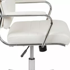 Flash Furniture Hansel LeatherSoft Swivel High Back Executive Office Chair, White (BT20595H2WH) -Office Chairs Sale sp137087345 s7