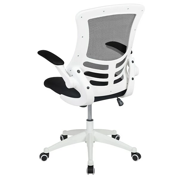 Flash Furniture Kelista Ergonomic Mesh Swivel Mid-Back Task Office Chair, Black With White Frame (BLX5MWHBK) 7 Flash Furniture Kelista Ergonomic Mesh Swivel Mid-Back Task Office Chair, Black With White Frame (BLX5MWHBK) - Image 7