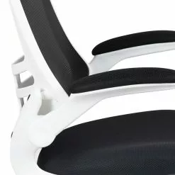 Flash Furniture Kelista Ergonomic Mesh Swivel Mid-Back Task Office Chair, Black With White Frame (BLX5MWHBK) 15 Flash Furniture Kelista Ergonomic Mesh Swivel Mid-Back Task Office Chair, Black With White Frame (BLX5MWHBK) -Office Chairs Sale sp137087563 s7