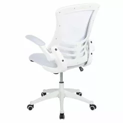 Flash Furniture Kelista Ergonomic Mesh Swivel Mid-Back Task Office Chair, White With White Frame (BLX5MWHWH) -Office Chairs Sale sp137088291 s7
