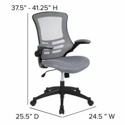 Flash Furniture Kelista Ergonomic Mesh Swivel Mid-Back Task Office Chair, Dark Gray (BLX5MDKGY) 13 Flash Furniture Kelista Ergonomic Mesh Swivel Mid-Back Task Office Chair, Dark Gray (BLX5MDKGY) -Office Chairs Sale sp137088435 s7