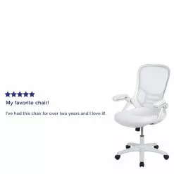 Flash Furniture Porter Ergonomic Mesh Swivel High Back Office Chair, White/White (HL00161WHWH) -Office Chairs Sale sp137089478 s7