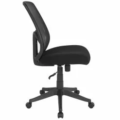 Flash Furniture Salerno Series Armless Ergonomic Mesh Swivel High Back Office Chair, Black (GOWY193ABK) -Office Chairs Sale sp137090313 s7