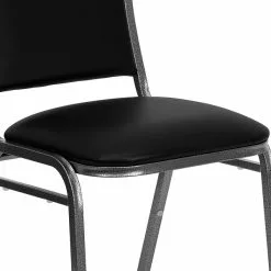 Flash Furniture HERCULES Series Vinyl Vein Frame Banquet Stack Chair, Black (4NG108SVBKVYL) -Office Chairs Sale sp137094820 s7