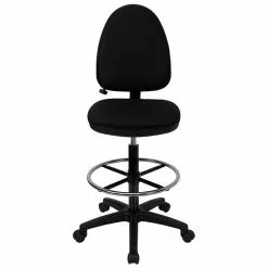 Flash Furniture Mid Back Fabric Multi-Functional Drafting Stool With Lumbar Support, Black -Office Chairs Sale sp137094906 s7