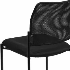 Flash Furniture Mesh Comfortable Stackable Steel Side Chair, Black (GO5152) -Office Chairs Sale sp137095356 s7