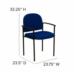 Flash Furniture Fabric Stackable Steel Side Chairs W/Arms (BT5161NVY) -Office Chairs Sale sp137096260 s7