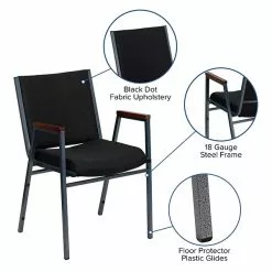 Flash Furniture HERCULES 3'' Thick Padded Stack Chairs W/Arms (XU60154BK) -Office Chairs Sale sp137096269 s7