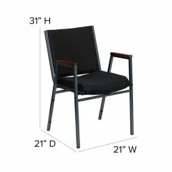 Flash Furniture HERCULES 3'' Thick Padded Stack Chairs W/Arms (XU60154BK) -Office Chairs Sale sp137096415 s7