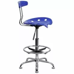 Flash Furniture Vibrant Drafting Stools With Tractor Seat (LF215NTCLBLUE) -Office Chairs Sale sp137098319 s7