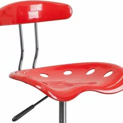 Flash Furniture Vibrant Drafting Stools With Tractor Seat (LF215CHYTOMATO) -Office Chairs Sale sp137098344 s7