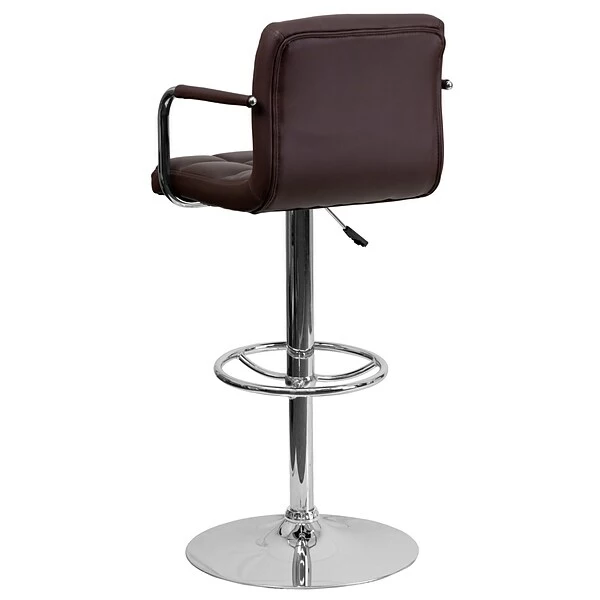 Flash Furniture Contemporary Vinyl Adjustable Counter Height Stool With Back, Brown, 2-Pieces (2CH102029BRNGG) 7 Flash Furniture Contemporary Vinyl Adjustable Counter Height Stool With Back, Brown, 2-Pieces (2CH102029BRNGG) - Image 7