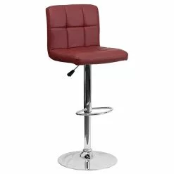Belnick Flash Furniture Contemporary Vinyl Adjustable Height Barstool With Back, Burgundy, 2-Pieces (2DS810MODBURGGG) -Office Chairs Sale sp137200331 s7
