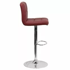 Belnick Flash Furniture Contemporary Vinyl Adjustable Height Barstool With Back, Burgundy, 2-Pieces (2DS810MODBURGGG) -Office Chairs Sale sp137200332 s7