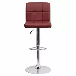 Belnick Flash Furniture Contemporary Vinyl Adjustable Height Barstool With Back, Burgundy, 2-Pieces (2DS810MODBURGGG) -Office Chairs Sale sp137200333 s7