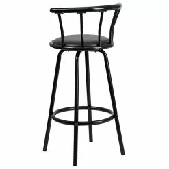 Flash Furniture Transitional Vinyl Swivel Barstool, Black (YBYJ909KD) -Office Chairs Sale sp137201344 s7