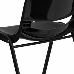 Flash Furniture Hercules Shell Ergonomic Stack Chair With Black Frame And 14" Seat, Black -Office Chairs Sale sp137201485 s7
