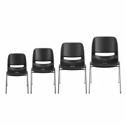 Flash Furniture Hercules Shell Ergonomic Stack Chair With Chrome Frame And 16" Seat, Black -Office Chairs Sale sp137201831 s7