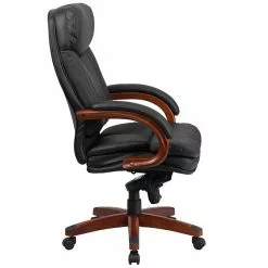 Flash Furniture Hansel Ergonomic LeatherSoft Swivel High Back Executive Office Chair, Black/Mahogany (BT90171HS) -Office Chairs Sale sp137203558 s7