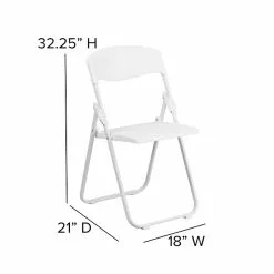 Flash Furniture Hercules Series 880lb Capacity Heavy-Duty Plastic Folding Chair, White (RUTIWHT) -Office Chairs Sale sp137298543 s7