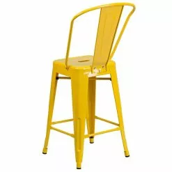 Flash Furniture Contemporary Metal Restaurant Counter Height Stool, Yellow (CH3132024GBYL) -Office Chairs Sale sp137300119 s7
