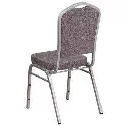 Flash Furniture Crown Back Stacking Banquet Chair With Herringbone Fabric And Thick Seat, Silver Frame, 4/Pack  (4FDC01S12GG) -Office Chairs Sale sp137393777 s7