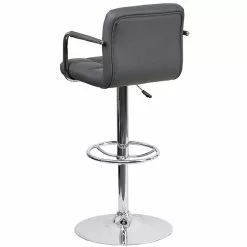 Flash Furniture Contemporary Vinyl Adjustable Height Barstool With Back, Gray (CH102029GY) -Office Chairs Sale sp137396420 s7