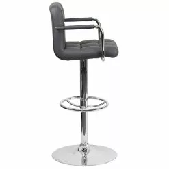 Flash Furniture Contemporary Vinyl Adjustable Height Barstool With Back, Gray (CH102029GY) -Office Chairs Sale sp137396423 s7
