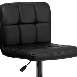 Flash Furniture Contemporary Vinyl Adjustable Height Barstool With Back, Black (DS810MODBK) -Office Chairs Sale sp140431821 s7