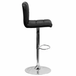 Flash Furniture Contemporary Vinyl Adjustable Height Barstool With Back, Black (DS810MODBK) -Office Chairs Sale sp140431822 s7