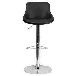 Flash Furniture Contemporary Vinyl Adjustable Height Barstool With Back, Black (CH82028MODBK) -Office Chairs Sale sp140432141 s7