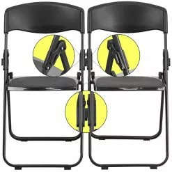 Flash Furniture HERCULES Series Plastic Folding Chair, Black, 2/Pack (2RUTIBLACK) -Office Chairs Sale sp142006368 s7