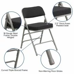 Flash Furniture HERCULES Series Fabric Folding Chair, Black, 2/Pack (2AWMC320AFBK) -Office Chairs Sale sp142008445 s7