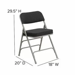 Flash Furniture HERCULES Series Fabric Folding Chair, Black, 2/Pack (2AWMC320AFBK) -Office Chairs Sale sp142008446 s7